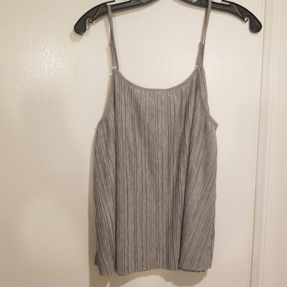 💕JOIE💕 Madelief Pleated Gray Camisole Tank Top - Picture 2 of 6